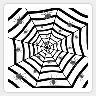 HAPPY Halloween  Creepy Spiders Sticker